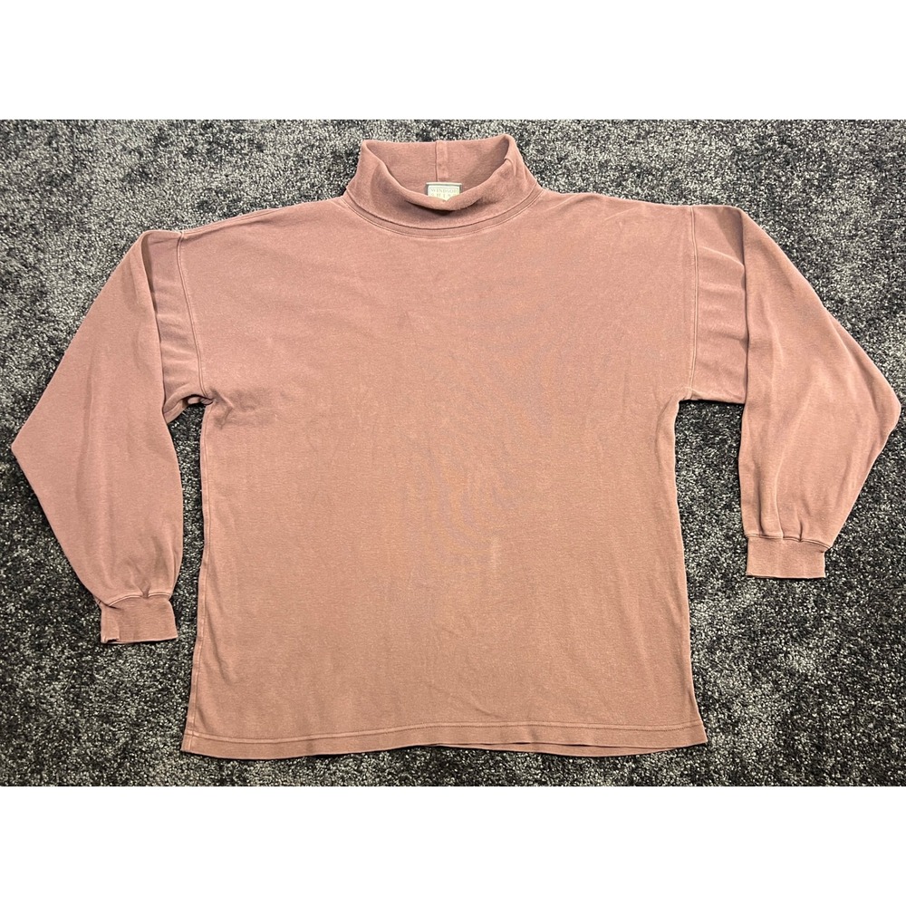VTG 90s‎ Windsor Shirt Company Mens Mauve Cotton Turtleneck Long Sleeve Size S